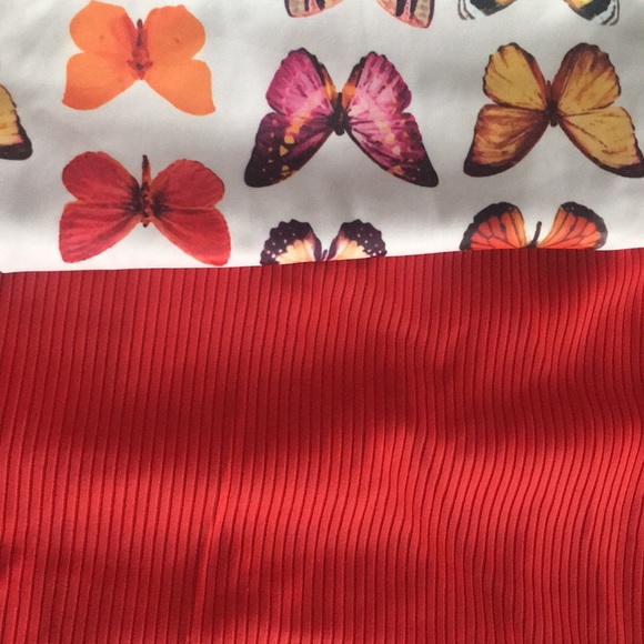 Xs ribbed lava red ruched front bottoms - Picture 5 of 5